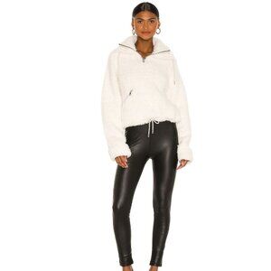 Plush Black Faux Leather Fleece Lined Liquid Leggings